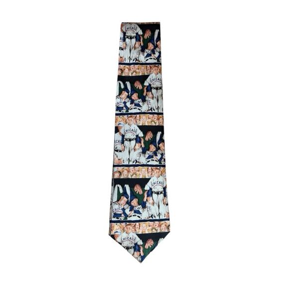 Norman Rockwell Other - Norman Rockwell 100% Silk Neck Tie Chicago Cubs "The Dugout"